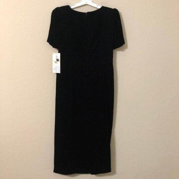 Lanz RSVP Dress Black Velvet Vintage Cottagecore - Picture 6 of 6